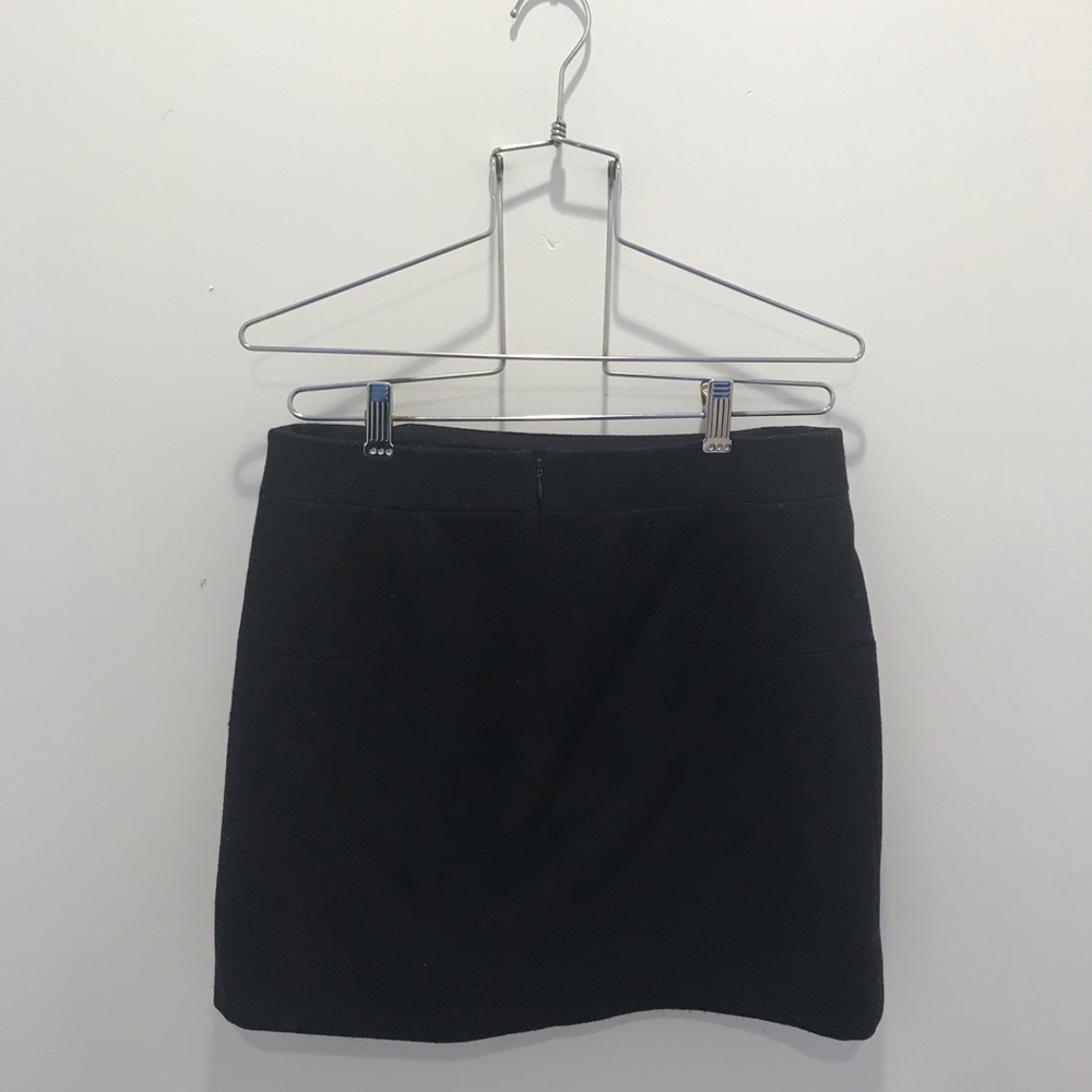 J Crew Navy Blue Felted Wool Mini Skirt, 6 - Picture 6 of 7